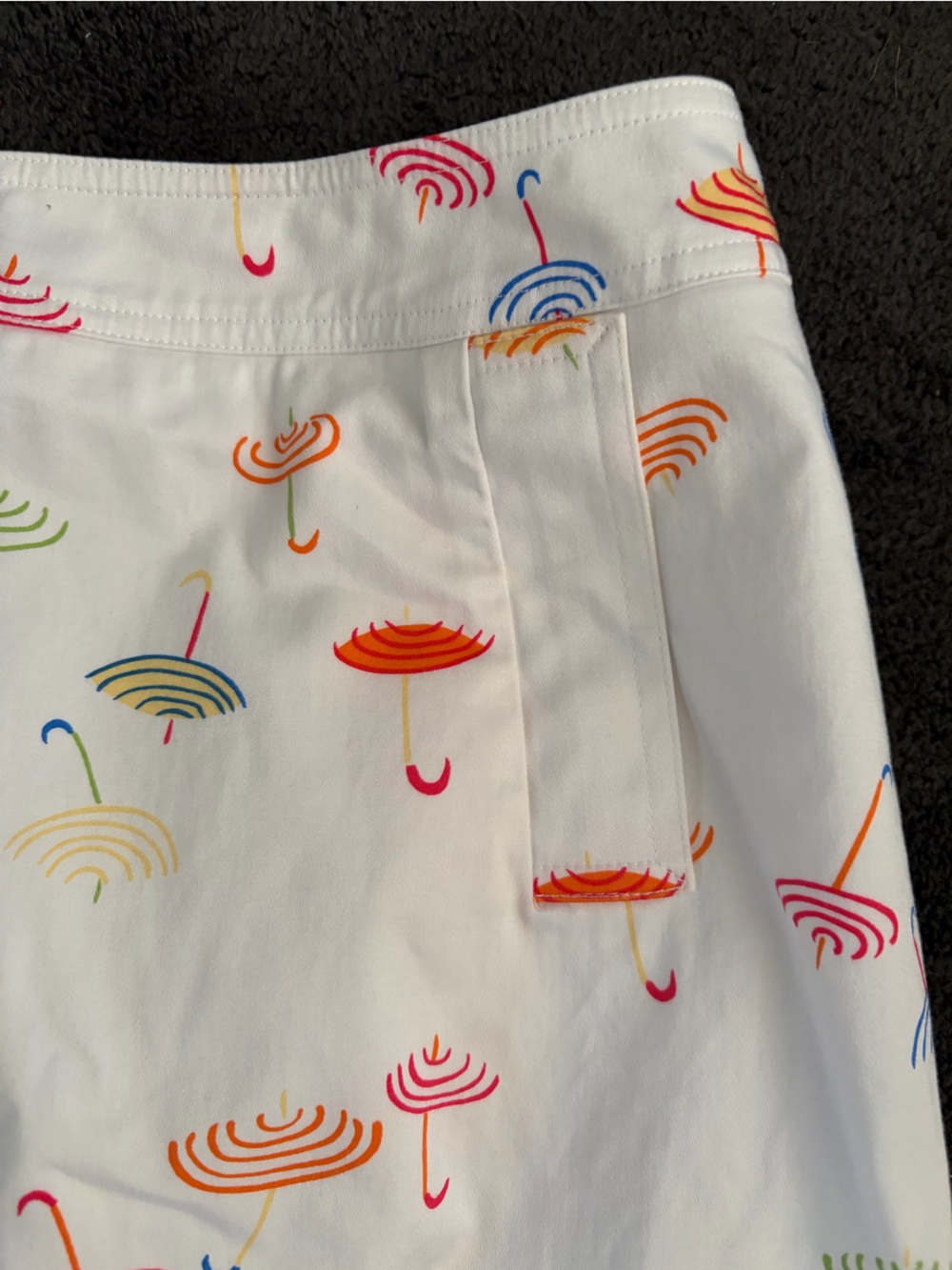 Vtg Talbots White Skirt with Colorful Umbrella Print 10 - Picture 5 of 10
